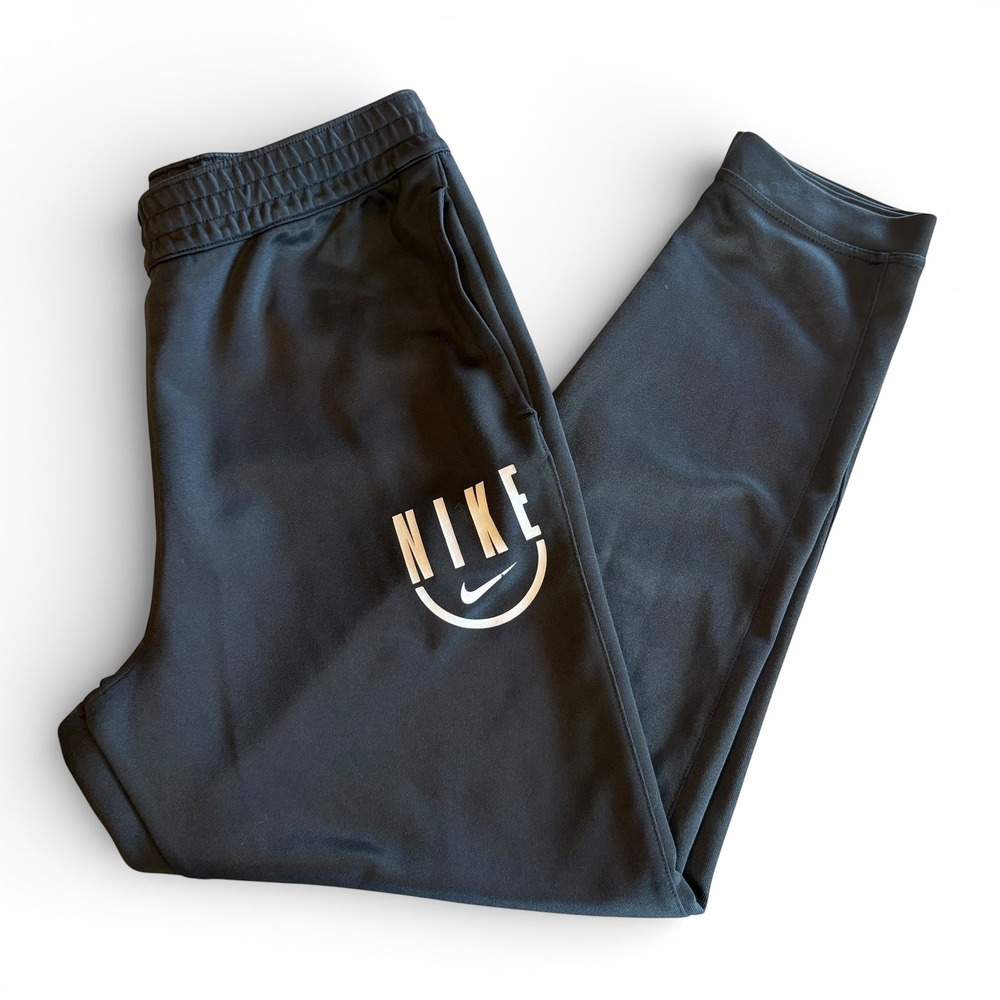 Nike Dri-FIT‎ Boys/Youth XL Charcoal Smiley Graphic Tapered Joggers Pants